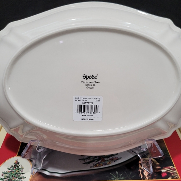 SPODE| Christmas Tree 'Bless This Home' Tray - Picture 3 of 5